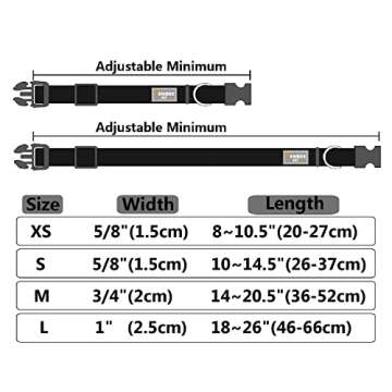 PENSEEPET Pink Dog Collar Basic Adjustable Dog Collars for Puppy Small Medium Large Dogs Girls with Breathable Quick Release Nylon Pet Collar