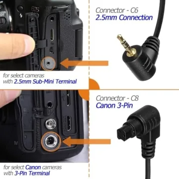 Camera Remote Control Wireless Shutter for Canon EOS RP, R6, ROS RP, Rebel T6, T7, T5, T3, SL2, 5D Mark II, 5d Mark iii, 5d Mark iv, 6D Mark II, 7d Mark ii, 7D Series, 5D Series; for Fujifilm X-T3