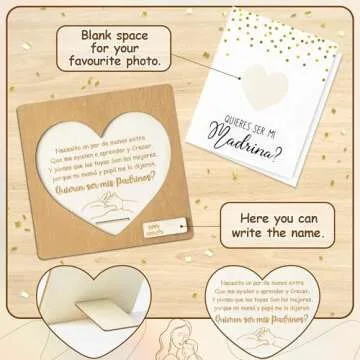 CJiangpo 3Pcs Will You Be My Godparents Proposal Gift, Madrina Padrino Proposal Gift in Spanish Godmother Godfather Card Ideas from Godchild, God Parents Announcement Baptism Present