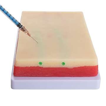 Venipuncture IV Injection Training Pad Model, Silicone Human Skin Suture Training Model, Injection P...
