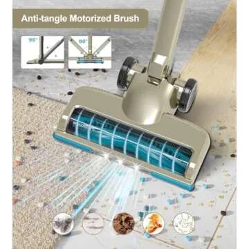 Lightweight Prisvacs Cordless Vacuum with Powerful 25Kpa Suction