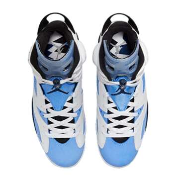 Nike Jordan Mens Air Jordan 6 Retro CT8529 410 UNC - Size 8.5, University Blue/White-college