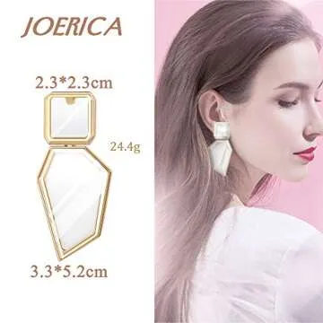 Trendy JOERICA Statement Earrings for Women - Geometric Dangle