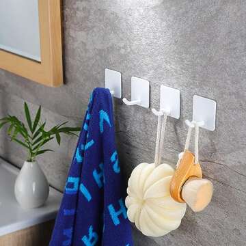 YIGII Adhesive Towel Hooks for Home Organization