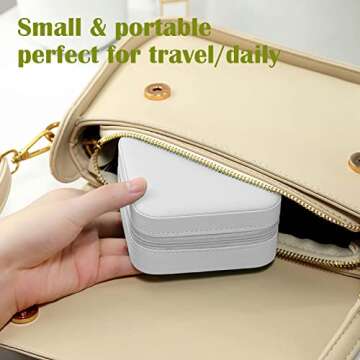 CIPIDI Travel Jewelry Case Bridesmaid Gifts Box,6 Pack Small Jewelry Box Mini Jewelry Organizer,PU Leather Portable Earring Storage Box for Women Girls Bridesmaid Proposal Gifts