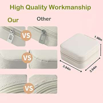 CIPIDI Travel Jewelry Case Bridesmaid Gifts Box,6 Pack Small Jewelry Box Mini Jewelry Organizer,PU Leather Portable Earring Storage Box for Women Girls Bridesmaid Proposal Gifts