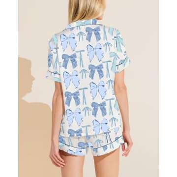 Juakoso Women Sweet Bow Pajamas Sets - Cute Lounge Sets