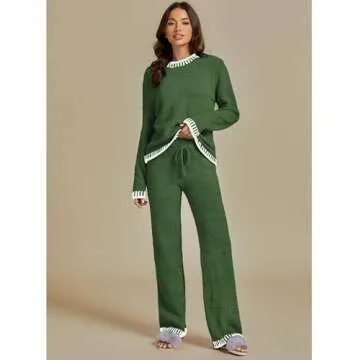 Luvamia Fuzzy Two Piece Lounge Set for Women - Chic Comfort