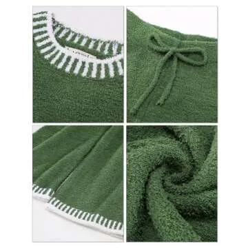 Luvamia Fuzzy Two Piece Lounge Set for Women - Chic Comfort