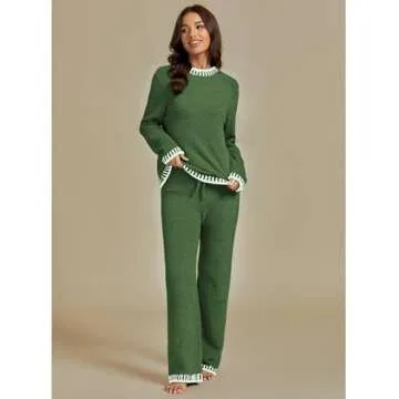 Luvamia Fuzzy Two Piece Lounge Set for Women - Chic Comfort