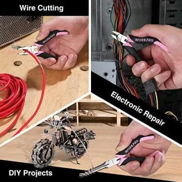 WORKPRO Mini Pliers Set for Crafts and Repairs - 6 Piece