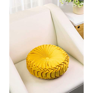 Comfortable HLOVME 3D Pumpkin Throw Pillow in Yellow