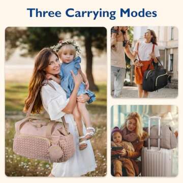 Spacious mommore Diaper Bag Tote - Multi-Pocket Baby Bag for Parents