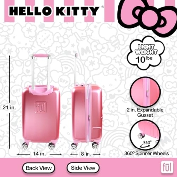 FUL Hello Kitty Carry On Luggage, Stylish and Durable Suitcase