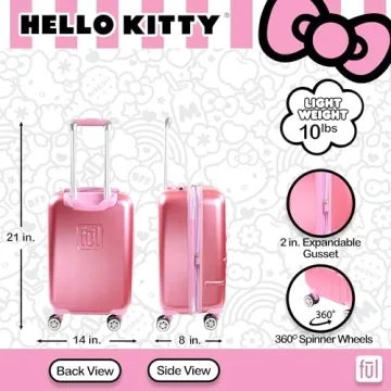 FUL Hello Kitty Carry On Luggage, Stylish and Durable Suitcase