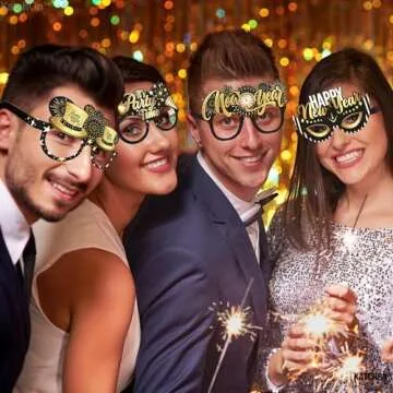 KatchOn Happy New Year Glasses 2025 - Pack of 12