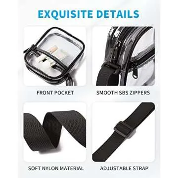 Vorspack Clear Stadium Bag - Perfect for Events & Travel