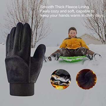 YukiniYa Kids Winter Gloves Waterproof & Touchscreen Friendly