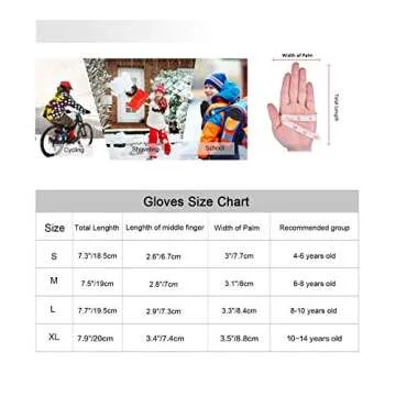 YukiniYa Kids Winter Gloves Waterproof & Touchscreen Friendly