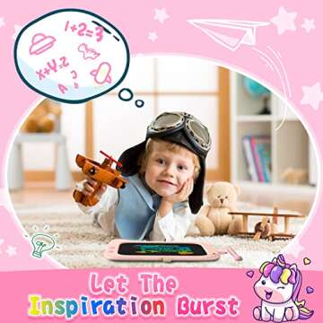 ORSEN 8.5 Inch LCD Doodle Board Tablet for Girls - Unicorn Drawing Pad for Kids 2-7 Years Old - Travel Toy Birthday Gift