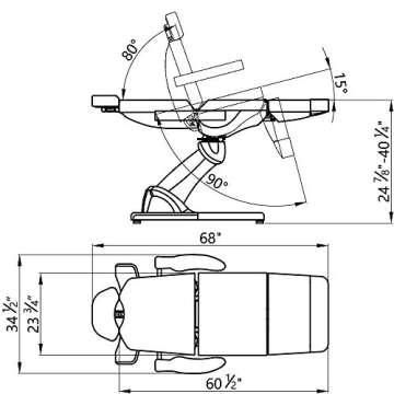 Versatile Full Electrical 4 Motor Podiatry Chair for Salons and Aesthetic Practices