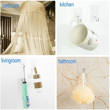 Jwxstore 24 Pack Heavy Duty Invisible Wall Hooks