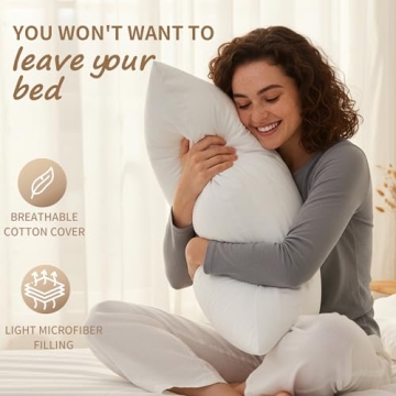 LOVELYREST King Size Pillows Set of 2, King Pillows 2 Pack with Adjustable Down Alternative Polyeste...