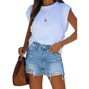 Shop Stylish MINGALONDON Ripped Jeans Shorts for Women