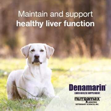 Nutramax Denamarin Liver Health Supplement for Dogs, With S-Adenosylmethionine (SAMe) and Silybin, 3...