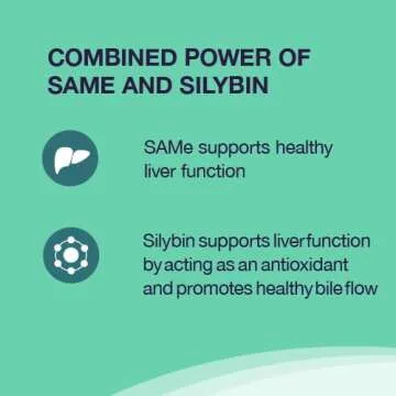 Nutramax Denamarin Liver Health Supplement for Dogs, With S-Adenosylmethionine (SAMe) and Silybin, 30 Chewable Tablets