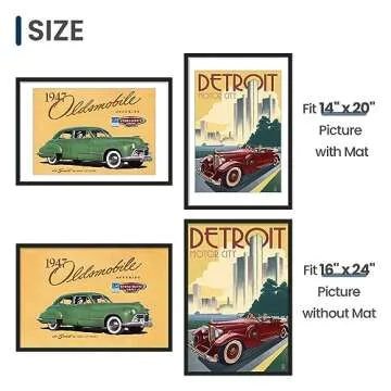 Stylish and Safe ENJOYBASICS 16x24 Picture Frame