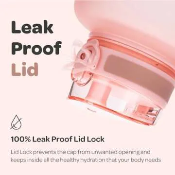 Hydracy Time Marked Water Bottle 64 oz Leakproof Design