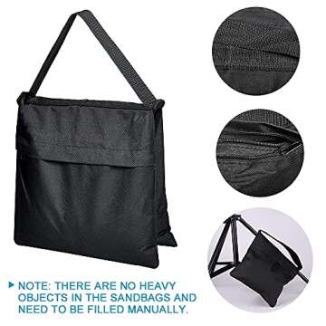 MsMk Photo Video Studio Backdrop Stand with 8 Spring & 4 Clips, 6.5ft x 10ft Adjustable Muslin Background Support System Kit with Sand Bag, Carry Bag for Photography Studio