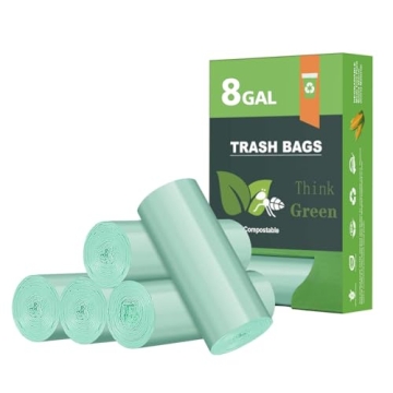 Biodegradable 8 Gallon Trash Bags, AYOTEE Garbage Bags 8 gallon, Compostable Medium Trash Bag, Unsce...
