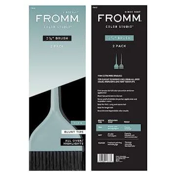 Fromm Color Studio 2-7/8" Firm Color Brushes for Hair Stylist with Blunt Tips for All Over Color, Highlights, Balayage, and Root Touch Ups, 2 Pack