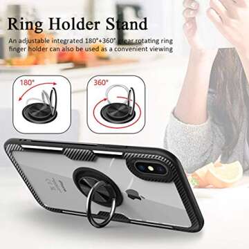 Shop MOVOYEE iPhone XR Clear Case with Kickstand