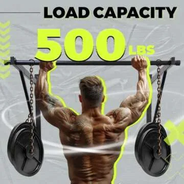 ECOTRIC 46" Wall Mounted Pull Up Chin Up Bar Heavy Duty Gym Workout Fitness Home Mount Fitness 500lbs