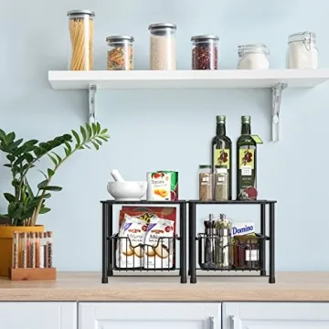 Simple Houseware Stackable Under Sink Organizer Drawer