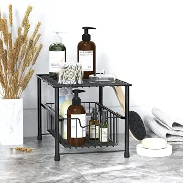 Simple Houseware Stackable Under Sink Organizer Drawer