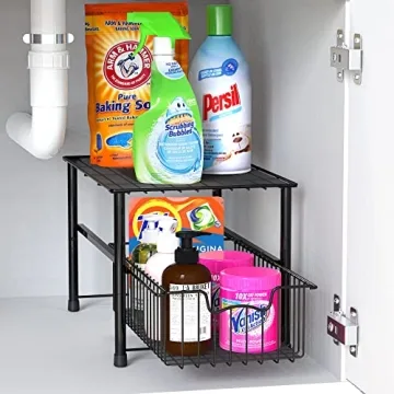 Simple Houseware Stackable Under Sink Organizer Drawer