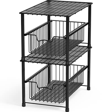 Simple Houseware Stackable Under Sink Organizer Drawer