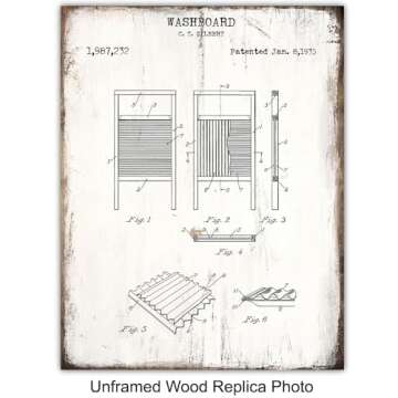 Vintage Laundry room Wall Art 11x14 - Vintage Art Prints - Vintage Farmhouse Decor, Retro Style Decor - Vintage Posters for Home Picture - Laundry room Decorations - Retro Wall Set - Unframed