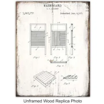 Vintage Laundry room Wall Art 11x14 - Vintage Art Prints - Vintage Farmhouse Decor, Retro Style Decor - Vintage Posters for Home Picture - Laundry room Decorations - Retro Wall Set - Unframed