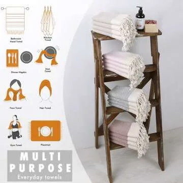 Evelynen Turkish Hand Towels Set of 2 for Kitchen & Bath