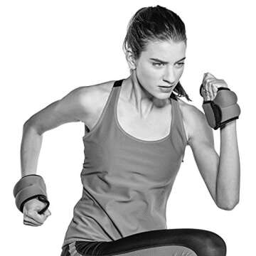 FILA Accessories Wrist Weights Set for Women/Men - 4lb Set (2 Pounds Each) - Adjustable Straps for Home Workout Exercise, Walking, Running, Strength Training, Weight Lifting, Yoga, pink