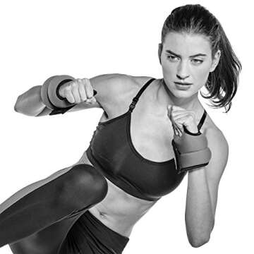 FILA Accessories Wrist Weights Set for Women/Men - 4lb Set (2 Pounds Each) - Adjustable Straps for Home Workout Exercise, Walking, Running, Strength Training, Weight Lifting, Yoga, pink