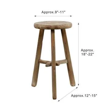 Artissance Round Vintage Stool for Chic Home Decor