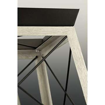 Briarwood Collection Whitewashed One-Light Farmhouse Flush Mount Ceiling Light