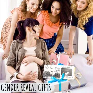 Baby Sonogram Picture Frame w/ Baby Countdown Weeks - Standard 4"x3" Ultrasound Photo - Pregnancy Announcements Ideas - Gender Reveal Baby-Shower Gift - New Mom Expecting Parents to Be Keepsake Gifts