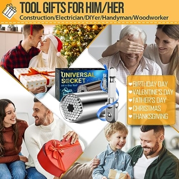 Universal Socket Tool Gift Set for Men - Great Stocking Stuffers